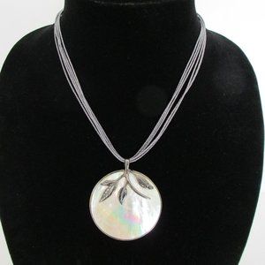 Mother of Pearl Sterling 925 Silver Necklace 16”